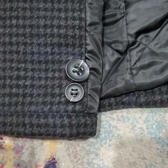 I Spiewak & Sons Wool Pea Coat with Houndstooth Pattern Size XL - Picture 12 of 16